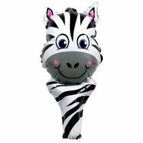 Zvierací fóliový balón s držiakom - Zebra